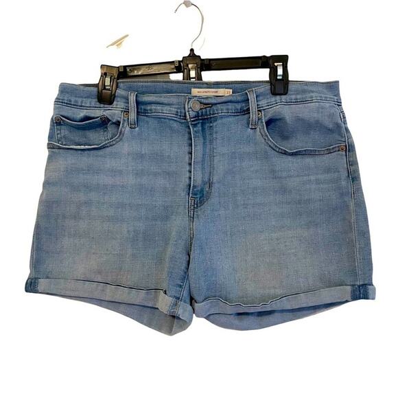 Levi’s Mid Length Stretch Blue Jean Shorts Size 31 - Picture 1 of 7